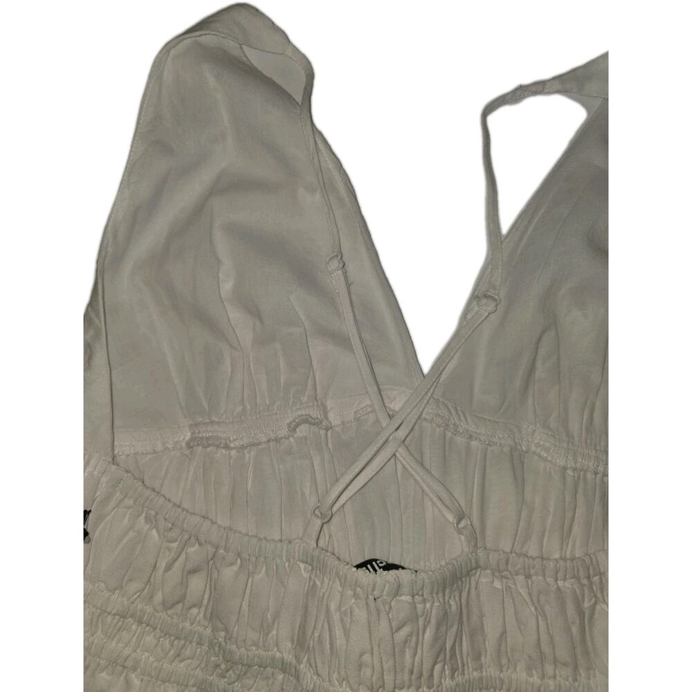 NWT XL White Eyelet Cutout Dress w/Adjustable Spaghetti Straps MSRP $48 - Picture 9 of 12